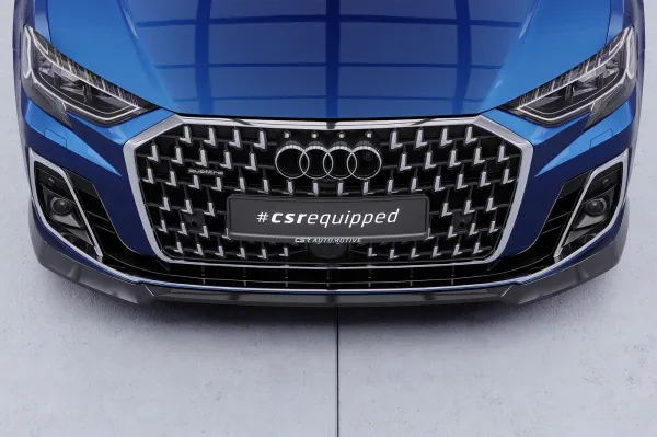 CSR Frontspoiler | Cup-Spoilerlippe mit ABE für Audi A8 D5 (Typ 4N/F8) CSL863-C Carbon Look Hochglanz (keine Lackierung erforderlich)