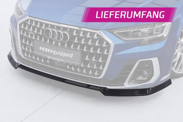CSR Frontspoiler | Cup-Spoilerlippe mit ABE für Audi A8 D5 (Typ 4N/F8) CSL863-S strukturiert schwarz matt (keine Lackierung erforderlich)