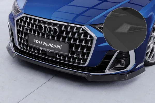 CSR Frontspoiler | Cup-Spoilerlippe mit ABE für Audi A8 D5 (Typ 4N/F8) CSL863-S strukturiert schwarz matt (keine Lackierung erforderlich)