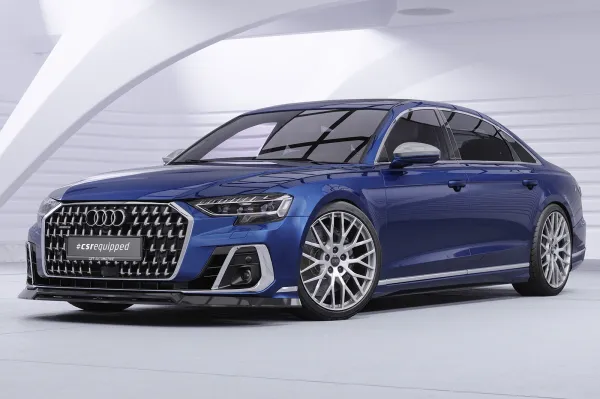 CSR Frontspoiler | Cup-Spoilerlippe mit ABE für Audi A8 D5 (Typ 4N/F8) CSL867-C Carbon Look Hochglanz (keine Lackierung erforderlich)