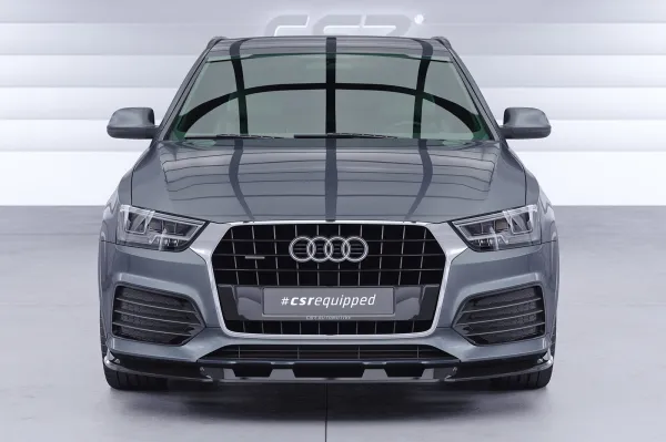 CSR Frontspoiler | Cup-Spoilerlippe mit ABE für Audi Q3 (8U) CSL570-C Carbon Look Hochglanz (keine Lackierung erforderlich)