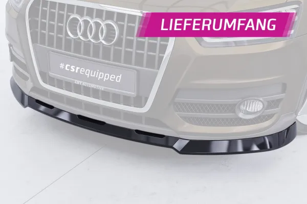 CSR Frontspoiler | Cup-Spoilerlippe mit ABE für Audi Q3 (8U) CSL810-L Lackierung erforderlich (unlackiert roh)