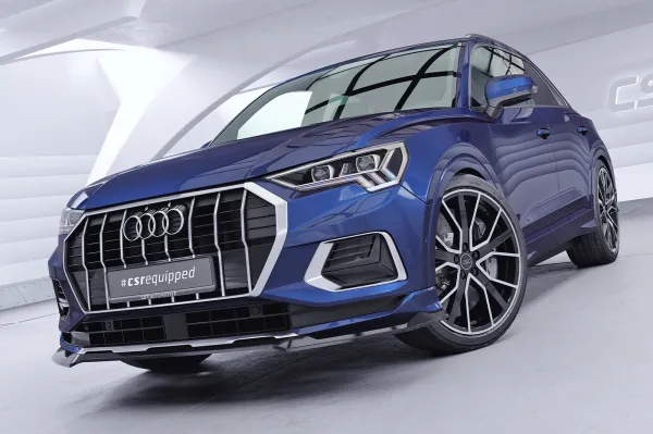 CSR Frontspoiler | Cup-Spoilerlippe mit ABE für Audi Q3 (F3) CSL930-S strukturiert schwarz matt (keine Lackierung erforderlich)
