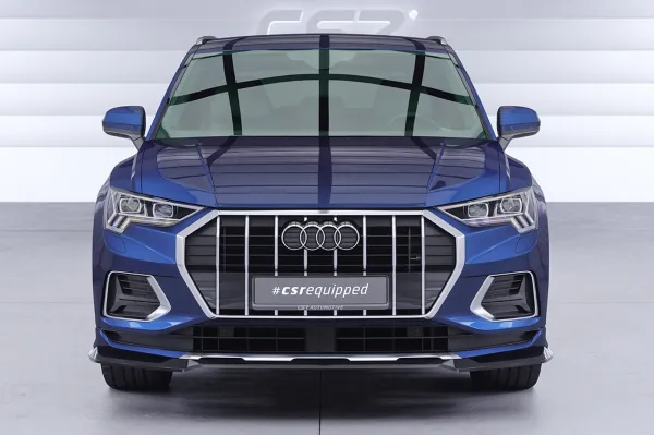 CSR Frontspoiler | Cup-Spoilerlippe mit ABE für Audi Q3 (F3) CSL930-S strukturiert schwarz matt (keine Lackierung erforderlich)