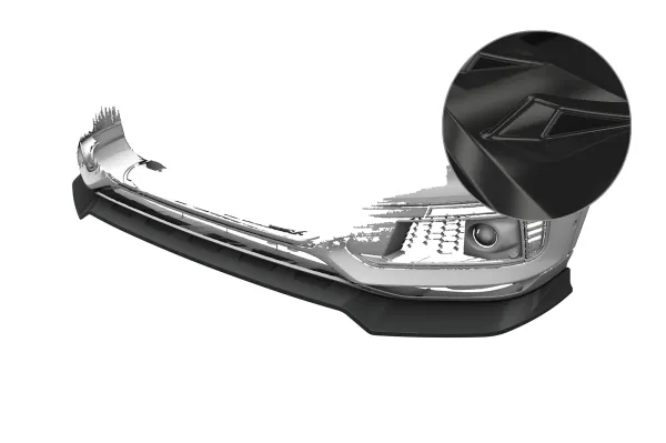 CSR Frontspoiler | Cup-Spoilerlippe mit ABE für Audi Q7 (4M) CSL984-G Glossy schwarz Hochglanz (keine Lackierung erforderlich)