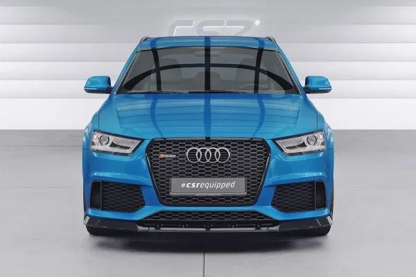 CSR Frontspoiler | Cup-Spoilerlippe mit ABE für Audi RSQ3 (8U) CSL879-S strukturiert schwarz matt (keine Lackierung erforderlich)
