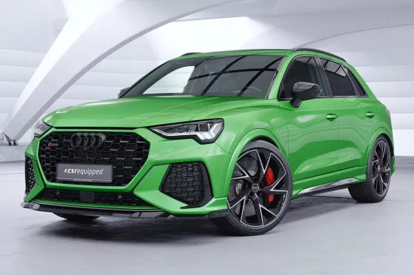 CSR Frontspoiler | Cup-Spoilerlippe mit ABE für Audi RSQ3 (F3) CSL838-S strukturiert schwarz matt (keine Lackierung erforderlich)