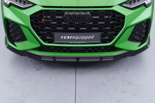 CSR Frontspoiler | Cup-Spoilerlippe mit ABE für Audi RSQ3 (F3) CSL838-C Carbon Look Hochglanz (keine Lackierung erforderlich)