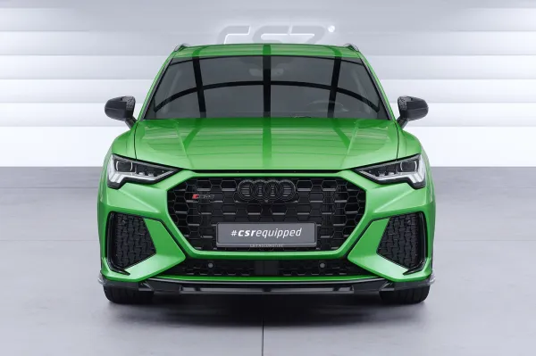 CSR Frontspoiler | Cup-Spoilerlippe mit ABE für Audi RSQ3 (F3) CSL838-C Carbon Look Hochglanz (keine Lackierung erforderlich)