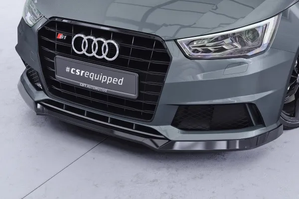 CSR Frontspoiler | Cup-Spoilerlippe mit ABE für Audi S1 8X CSL819-G Glossy schwarz Hochglanz (keine Lackierung erforderlich)