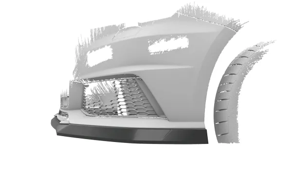 CSR Frontspoiler | Cup-Spoilerlippe mit ABE für Audi S1 8X CSL819-L Lackierung erforderlich (unlackiert roh)