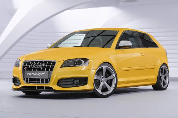 CSR Frontspoiler | Cup-Spoilerlippe mit ABE für Audi S3 (8P/8PA) CSL890-S strukturiert schwarz matt (keine Lackierung erforderlich)