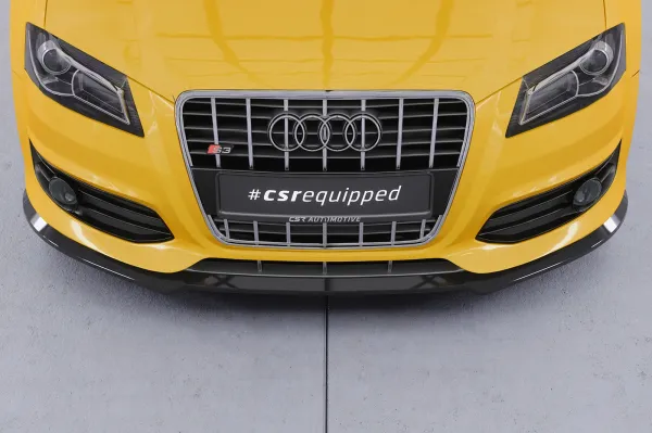CSR Frontspoiler | Cup-Spoilerlippe mit ABE für Audi S3 (8P/8PA) CSL890-C Carbon Look Hochglanz (keine Lackierung erforderlich)