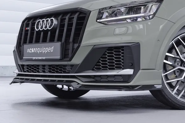 CSR Frontspoiler | Cup-Spoilerlippe mit ABE für Audi SQ2 (GA) CSL839-C Carbon Look Hochglanz (keine Lackierung erforderlich)