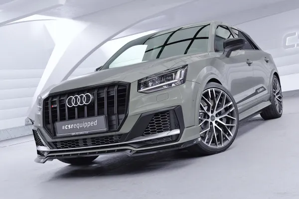 CSR Frontspoiler | Cup-Spoilerlippe mit ABE für Audi SQ2 (GA) CSL839-C Carbon Look Hochglanz (keine Lackierung erforderlich)