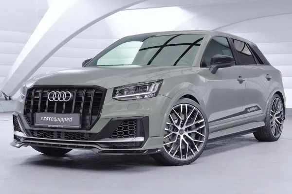 CSR Frontspoiler | Cup-Spoilerlippe mit ABE für Audi SQ2 (GA) CSL839-C Carbon Look Hochglanz (keine Lackierung erforderlich)