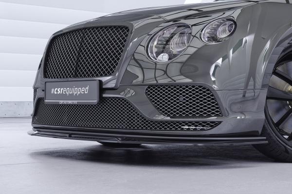 CSR Frontspoiler | Cup-Spoilerlippe mit ABE für Bentley Continental GT (2.Gen) Speed CSL016-G Glossy schwarz Hochglanz (keine Lackierung erforderlich)