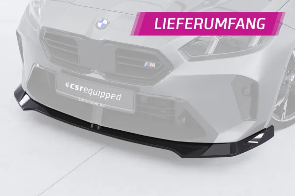 CSR Frontspoiler | Cup-Spoilerlippe mit ABE für BMW 1er F70 / 2er F74  CSL949-S strukturiert schwarz matt (keine Lackierung erforderlich)
