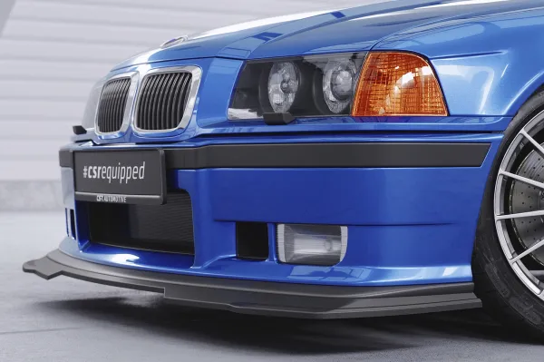 CSR Frontspoiler | Cup-Spoilerlippe mit ABE für BMW 3er E36 CSL755-C Carbon Look Hochglanz (keine Lackierung erforderlich)