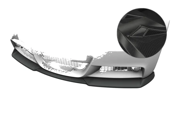 CSR Frontspoiler | Cup-Spoilerlippe mit ABE für BMW 3er E90 / E91 M-Paket CSL832-C Carbon Look Hochglanz (keine Lackierung erforderlich)