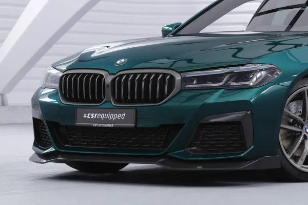 CSR Frontspoiler | Cup-Spoilerlippe mit ABE für BMW 5er G30/G31 M-Paket LCI CSL646-C Carbon Look Hochglanz (keine Lackierung erforderlich)