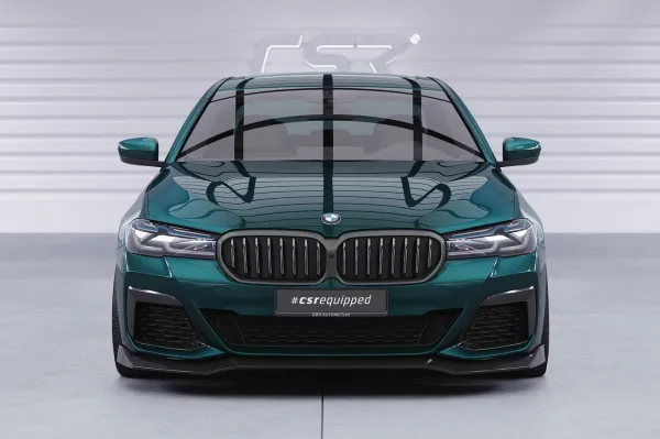 CSR Frontspoiler | Cup-Spoilerlippe mit ABE für BMW 5er G30/G31 M-Paket LCI CSL646-C Carbon Look Hochglanz (keine Lackierung erforderlich)