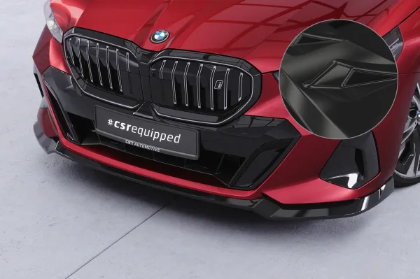 CSR Frontspoiler | Cup-Spoilerlippe mit ABE für BMW 5er G60 / i5 G60 CSL860-G Glossy schwarz Hochglanz (keine Lackierung erforderlich)