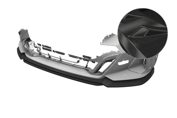 CSR Frontspoiler | Cup-Spoilerlippe mit ABE für BMW 5er / i5 G60 CSL820-C Carbon Look Hochglanz (keine Lackierung erforderlich)