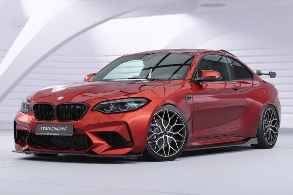CSR Frontspoiler | Cup-Spoilerlippe mit ABE für BMW M2 Competition (F87) CSL540-C Carbon Look Hochglanz (keine Lackierung erforderlich)