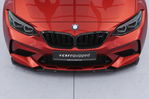 CSR Frontspoiler | Cup-Spoilerlippe mit ABE für BMW M2 Competition (F87) CSL540-S strukturiert schwarz matt (keine Lackierung erforderlich)