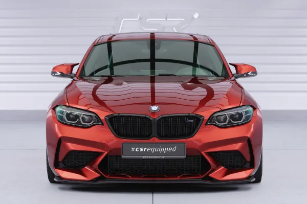 CSR Frontspoiler | Cup-Spoilerlippe mit ABE für BMW M2 Competition (F87) CSL540-C Carbon Look Hochglanz (keine Lackierung erforderlich)