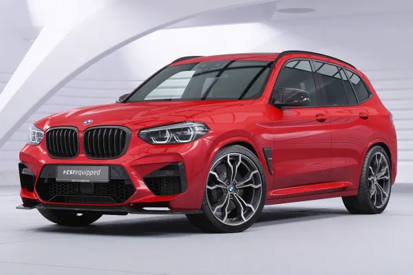 CSR Frontspoiler | Cup-Spoilerlippe mit ABE für BMW X3 M F97 / X4 M F98 CSL956-S strukturiert schwarz matt (keine Lackierung erforderlich)