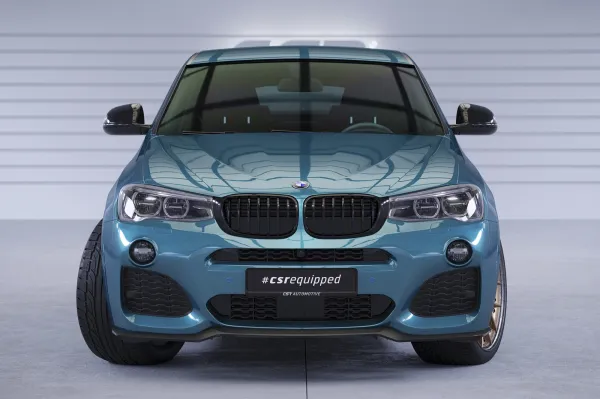 CSR Frontspoiler | Cup-Spoilerlippe mit ABE für BMW X4 (F26) M-Paket CSL558-S strukturiert schwarz matt (keine Lackierung erforderlich)