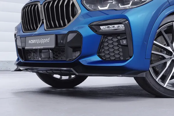 CSR Frontspoiler | Cup-Spoilerlippe mit ABE für BMW X6 G06 CSL982-G Glossy schwarz Hochglanz (keine Lackierung erforderlich)
