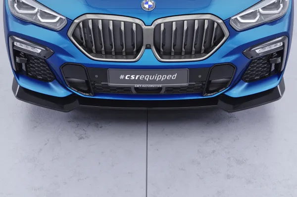 CSR Frontspoiler | Cup-Spoilerlippe mit ABE für BMW X6 G06 CSL982-G Glossy schwarz Hochglanz (keine Lackierung erforderlich)