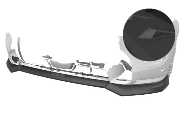 CSR Frontspoiler | Cup-Spoilerlippe mit ABE für BMW X7 G07 CSL979-S strukturiert schwarz matt (keine Lackierung erforderlich)