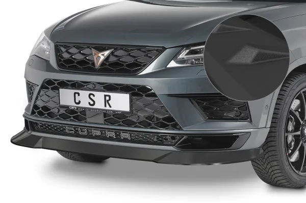 CSR Frontspoiler | Cup-Spoilerlippe mit ABE für Cupra Ateca CSL430-S strukturiert schwarz matt (keine Lackierung erforderlich)