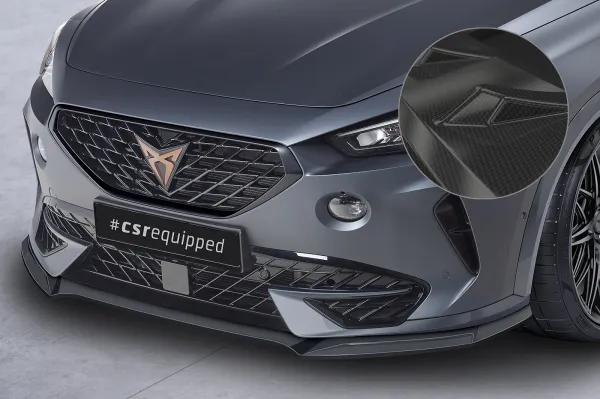 CSR Frontspoiler | Cup-Spoilerlippe mit ABE für Cupra Formentor CSL541-C Carbon Look Hochglanz (keine Lackierung erforderlich)