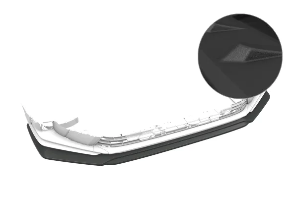 CSR Frontspoiler | Cup-Spoilerlippe mit ABE für Honda Civic FK11 (10.Gen) CSL018-S strukturiert schwarz matt (keine Lackierung erforderlich)