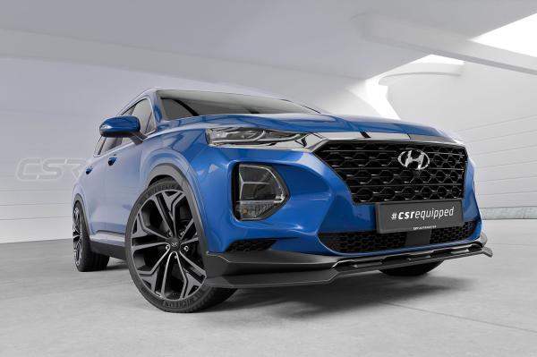 CSR Frontspoiler | Cup-Spoilerlippe mit ABE für Hyundai Santa Fe (Typ TM) CSL987-S strukturiert schwarz matt (keine Lackierung erforderlich)