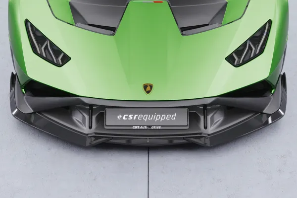 CSR Frontspoiler | Cup-Spoilerlippe mit ABE für Lamborghini Huracan CSL915-C Carbon Look Hochglanz (keine Lackierung erforderlich)