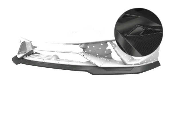 CSR Frontspoiler | Cup-Spoilerlippe mit ABE für Lamborghini Huracán Performante CSL963-C Carbon Look Hochglanz (keine Lackierung erforderlich)