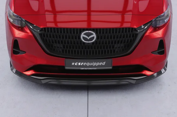 CSR Frontspoiler | Cup-Spoilerlippe mit ABE für Mazda CX-60/ CX-80 CSL862-C Carbon Look Hochglanz (keine Lackierung erforderlich)