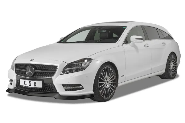 CSR Frontspoiler | Cup-Spoilerlippe mit ABE für Mercedes-Benz CLS C218 / X218 AMG-Line CSL416-G Glossy schwarz Hochglanz (keine Lackierung erforderlich)