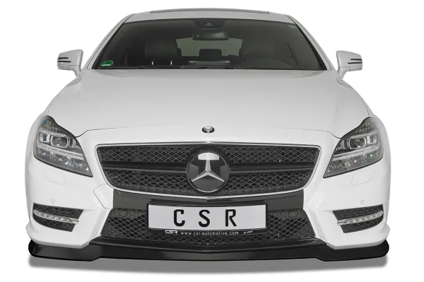 CSR Frontspoiler | Cup-Spoilerlippe mit ABE für Mercedes-Benz CLS C218 / X218 AMG-Line CSL416-G Glossy schwarz Hochglanz (keine Lackierung erforderlich)