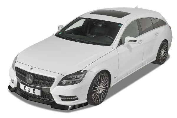 CSR Frontspoiler | Cup-Spoilerlippe mit ABE für Mercedes-Benz CLS C218 / X218 AMG-Line CSL416-G Glossy schwarz Hochglanz (keine Lackierung erforderlich)