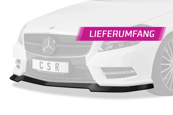 CSR Frontspoiler | Cup-Spoilerlippe mit ABE für Mercedes-Benz CLS C218 / X218 AMG-Line CSL416-L Lackierung erforderlich (unlackiert roh)