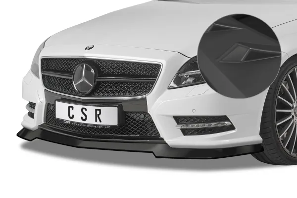 CSR Frontspoiler | Cup-Spoilerlippe mit ABE für Mercedes-Benz CLS C218 / X218 AMG-Line CSL416-L Lackierung erforderlich (unlackiert roh)