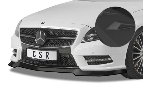 CSR Frontspoiler | Cup-Spoilerlippe mit ABE für Mercedes-Benz CLS C218 / X218 AMG-Line CSL416-S strukturiert schwarz matt (keine Lackierung erforderlich)
