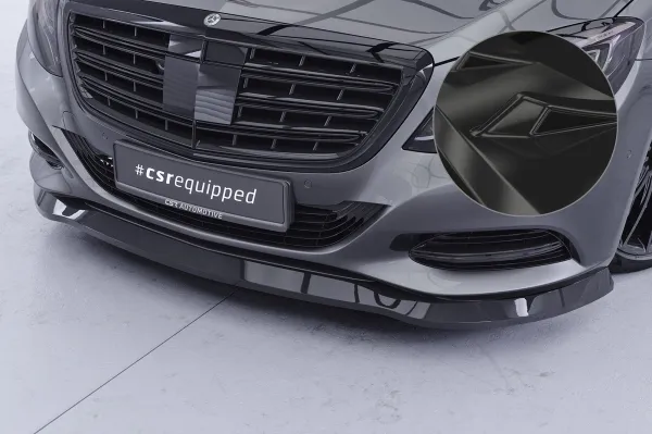 CSR Frontspoiler | Cup-Spoilerlippe mit ABE für Mercedes-Benz S-Klasse CSL318-G Glossy schwarz Hochglanz (keine Lackierung erforderlich)